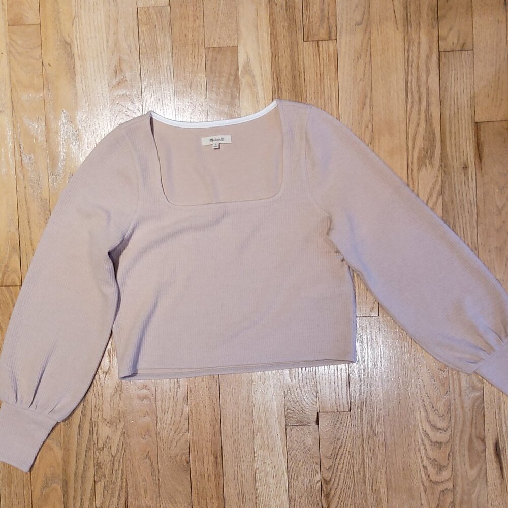 NWOT Madewell Ottoman Rib Square-Neck Top Size M